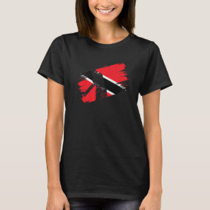 トリニダード・トバゴ国旗のクリケットファン選手コーチ Tシャツ