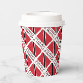 トリニダード・トバゴ国旗のタイル張りパーソナライズされた 紙コップ (裏面)