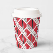 トリニダード・トバゴ国旗のタイル張りパーソナライズされた 紙コップ (右)