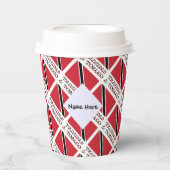 トリニダード・トバゴ国旗のタイル張りパーソナライズされた 紙コップ (正面)