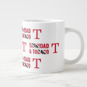 トリニダード・トバゴ国旗のモノグラム ジャンボコーヒーマグカップ (右)