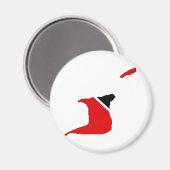 トリニダード・トバゴ国旗の地図フルサイズ マグネット (正面/裏面)