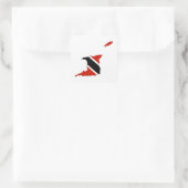 トリニダード・トバゴ国旗の地図 スクエアシール (バッグ)