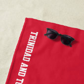 トリニダード・トバゴ国旗の素晴らしい愛国心 ビーチタオル (インサイチュ)