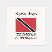 トリニダード・トバゴ国旗パーソナライズされたのナプキン スタンダードカクテルナプキン (正面)