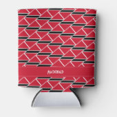 トリニダード・トバゴ国旗パーソナライズされたカーニバルスポーツ 缶クーラー (正面)