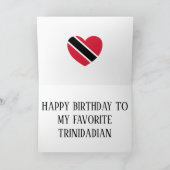 トリニダード・トバゴ国旗愛国誕生日 カード (内部)