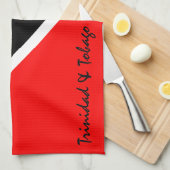 トリニダード・トバゴ国旗 キッチンタオル (四つ折り)