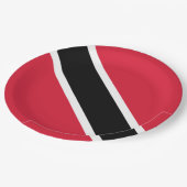 トリニダード・トバゴ国旗 ペーパープレート (アングル)