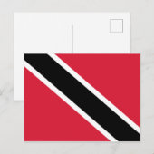 トリニダード・トバゴ国旗 ポストカード (正面/裏面)