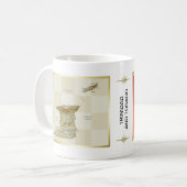 トリニダード・トバゴ国旗+地図マグカップ コーヒーマグカップ (正面左)