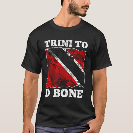 トリニダード・トバゴ国旗 – TriniからDボーン Tシャツ (正面)