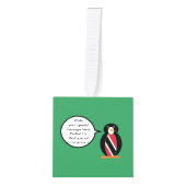 トリニダード・トバゴ国旗Ms.ペンギン・キューブ キューブオーナメント (正面)