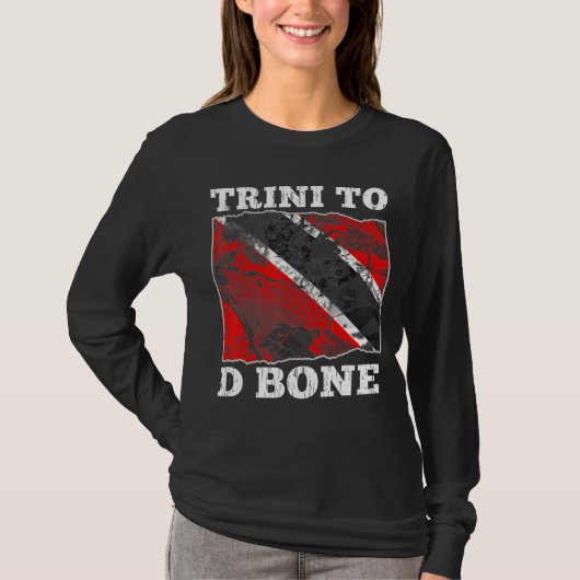 トリニダード・トバゴ国旗TriniからDボーンへ Tシャツ (正面)
