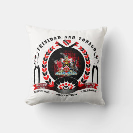 トリニダード・トバゴ国立プライドエンブレムオンホワイト クッション