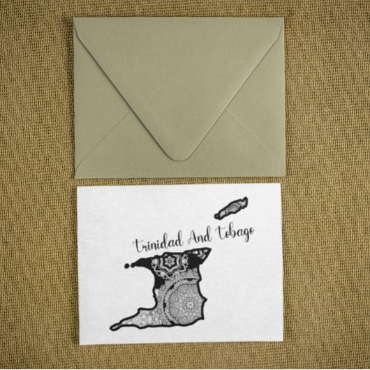 トリニダード・トバゴ地図と旅行 ポストカード