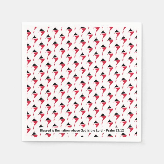 トリニダード・トバゴ地図パーソナライズされた聖なる書物、 経典紙 スタンダードカクテルナプキン (正面)