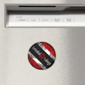 トリニダード・トバゴ抽象芸術ドットパターン国旗 マグネット (インサイチュ (食洗機))