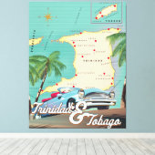 トリニダード・トバゴ旅行ポスター キャンバスプリント (インサイチュ (ウッドフロア))