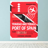 トリニダード・トバゴ港スペイン旅行チケット キャンバスプリント (インサイチュ (ウッドフロア))