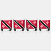 トリニダード・トバゴ独立記念日の国旗 ウイスキーグラス (裏面)