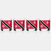 トリニダード・トバゴ独立記念日の国旗 ウイスキーグラス (正面)