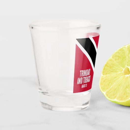 トリニダード・トバゴ独立記念日の国旗 ショットグラス (左)