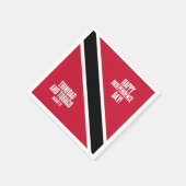 トリニダード・トバゴ独立記念日の国旗 スタンダードカクテルナプキン (角)