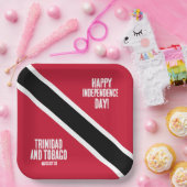 トリニダード・トバゴ独立記念日の国旗 ペーパープレート (パーティー)