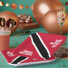 トリニダード・トバゴ独立記念日の国旗 ペーパープレート