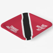 トリニダード・トバゴ独立記念日の国旗 ペーパープレート (傾斜あり)