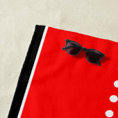 トリニダード・トバゴ私たちの文化RED上のプライド ビーチタオル (インサイチュ)