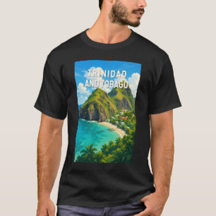 トリニダード・トバゴ イラスト 旅行 アート レトロ Tシャツ