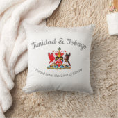 トリニダード・トバゴ・コート・オブ・アームズとドット・パターン クッション (ブランケット)