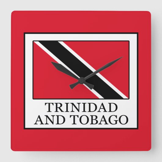 トリニダード・トバゴ スクエア壁時計 (正面)