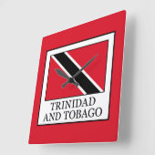 トリニダード・トバゴ スクエア壁時計 (傾斜)