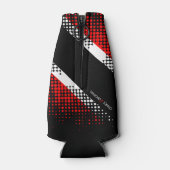 トリニダード・トバゴ・ドットパターン国旗の名前 ボトルクーラー (裏面)