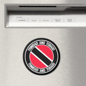 トリニダード・トバゴ・ラウンド・エンブレム マグネット (インサイチュ (食洗機))