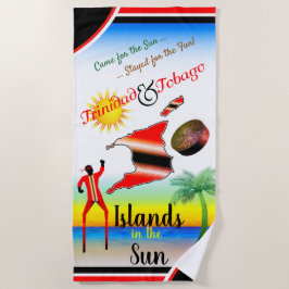 トリニダード・トバゴ – 日の中の島々 ビーチタオル