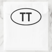 トリニダード・トバゴ「TT」 楕円形シール (バッグ)