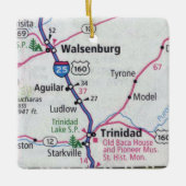 トリニダードCOの地図 セラミックオーナメント (正面)