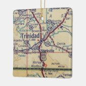 トリニダードCOヴィンテージマップ セラミックオーナメント (左)