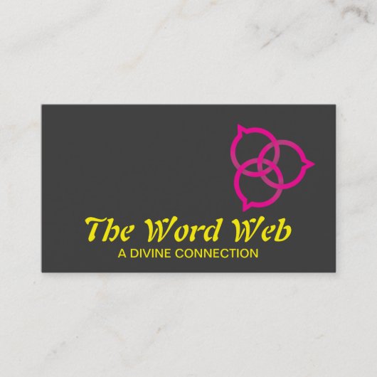 トリニティスピーチバブルロゴ(ピンク) 名刺 (正面)