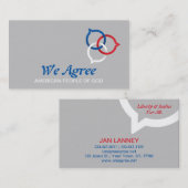 トリニティスピーチバブルロゴ（赤、白、青） 名刺 (正面/裏面)