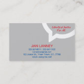 トリニティスピーチバブルロゴ（赤、白、青） 名刺 (裏面)