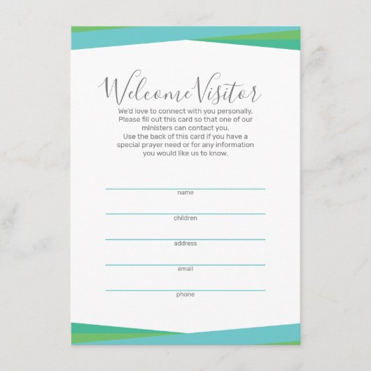 トリニティチャットバブルビジターカード エンクロージャーカード (正面)