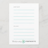 トリニティチャットバブルビジターカード エンクロージャーカード (裏面)