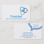 トリニティチャットバブルロゴ(青) 名刺 (正面/裏面)
