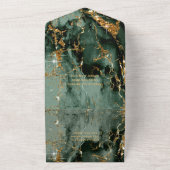 トリニティマックマーブルグリッター結婚ズID644 オールインワン招待状 (外側)