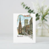 トリニティ教会。 ニューヨーク、ローワー・ブロードウェイ ポストカード (スタンド正面)